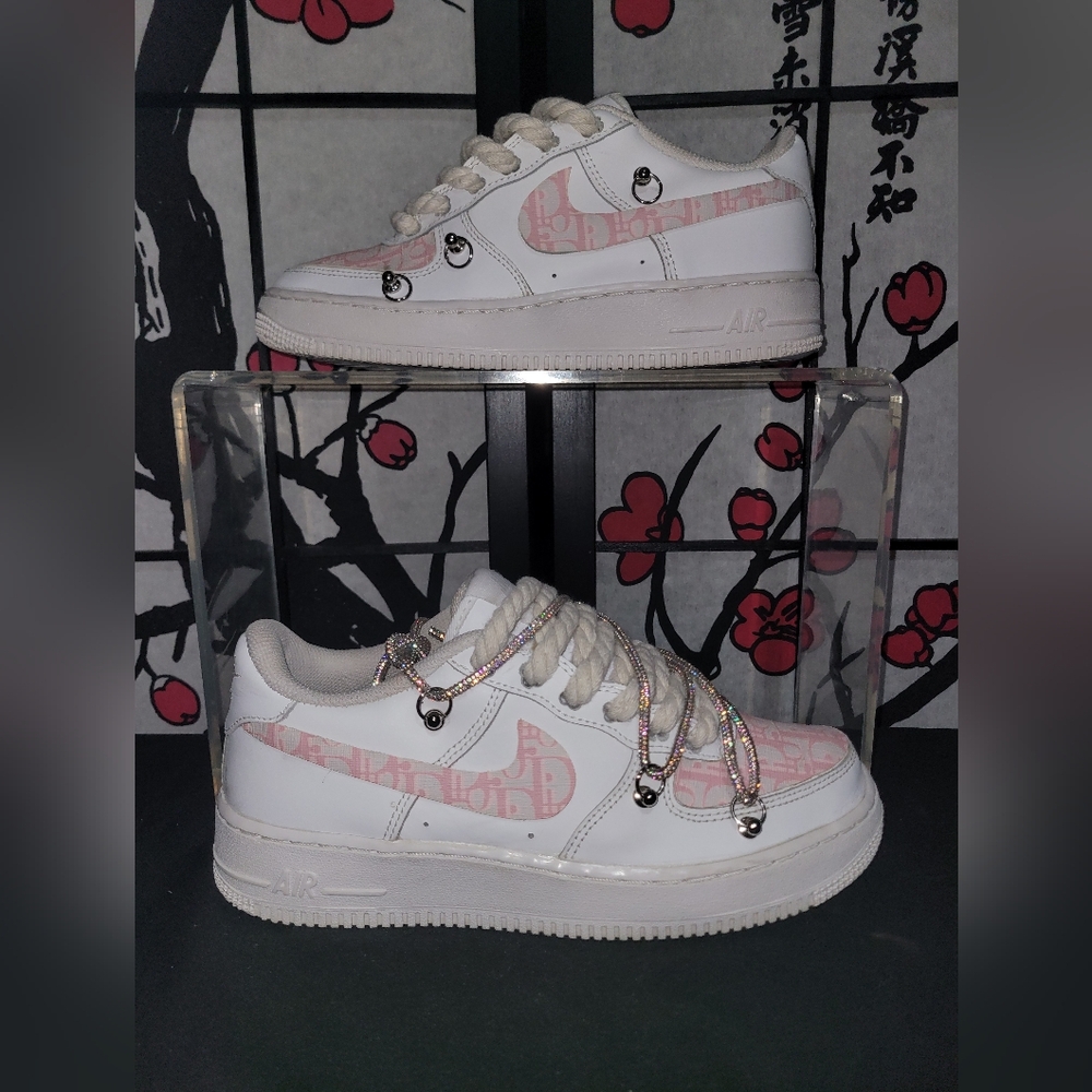 Nike Air Force 1 (Custom) Sneakers with Panda Charms
